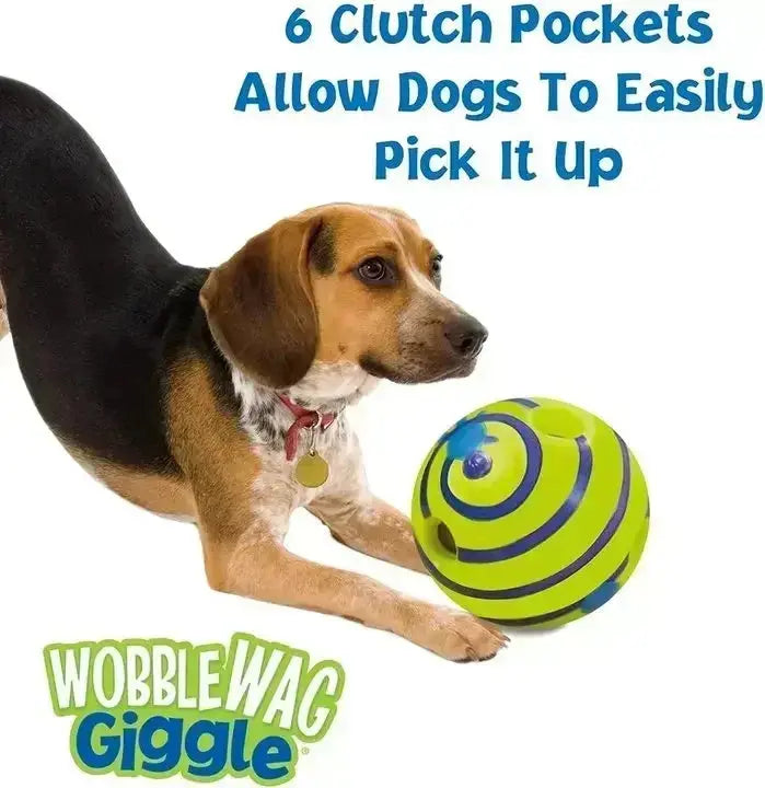 Pet Dog Toy Ball Wobble Wag Giggle Sound-Emitting Glow Ball Interactive Dog Toy Funny Indoor or Outdoor Play Agility Training WLP Company