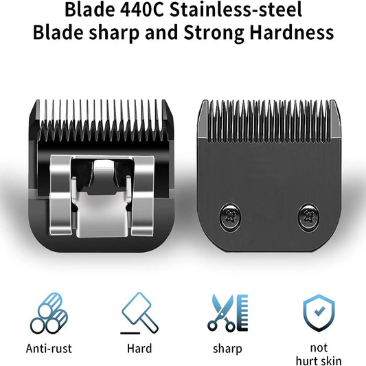 Black Stainless Steel Blades Set, Detachable Pet Dog Grooming Clipper