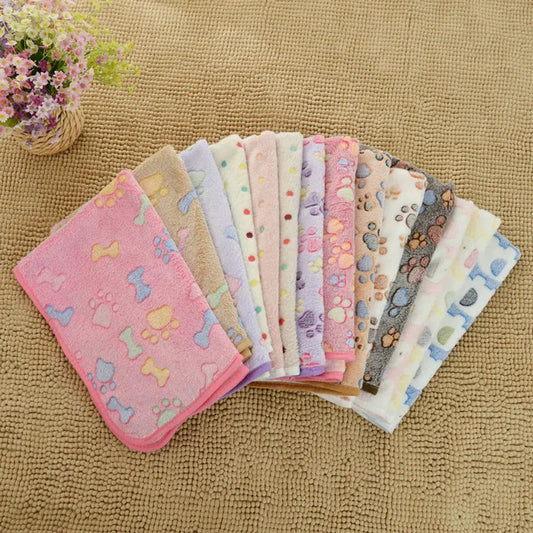 Dog Bed Blanket Bed Mat Soft Fleece Cat Blanket Cute Printed Pet Travel Mat Breathable Cozy Warm Blankets for Small Medium Dogs WLP Company