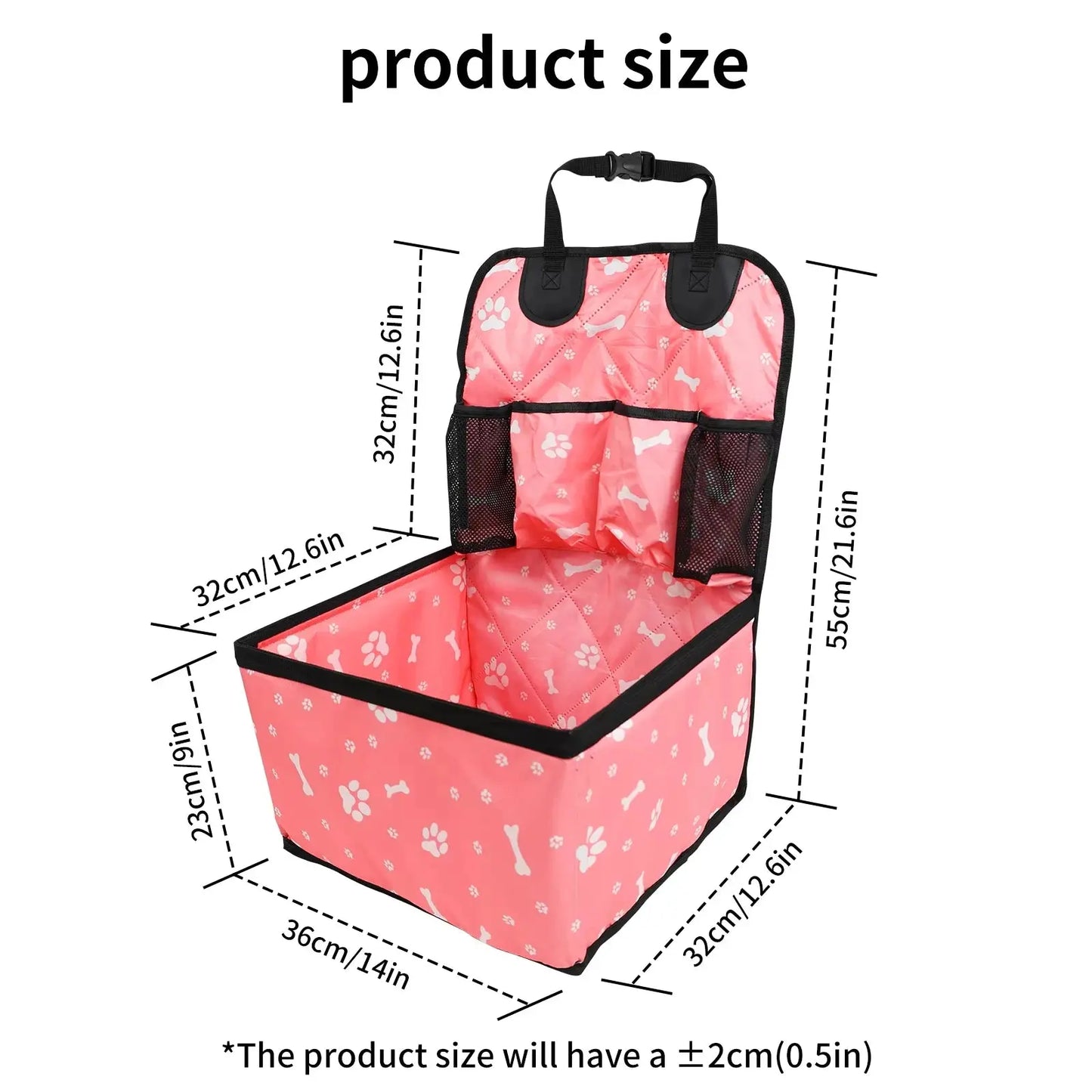 2025 New Dog Car Seat with Storage Pockets,Scratch Proof Durable Pet Booster Car Front Seat for Small Medium Dog 강아지 가방 WLP Company