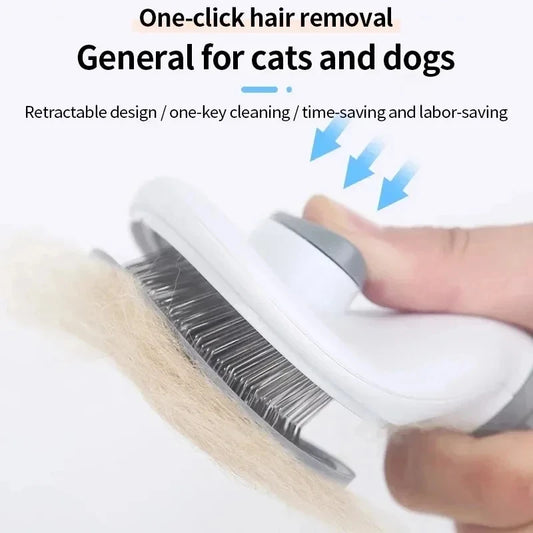 Self Cleaning Pet Hair Remover Brush | Reduce Shedding | Grooming Tool for Dogs and Cats