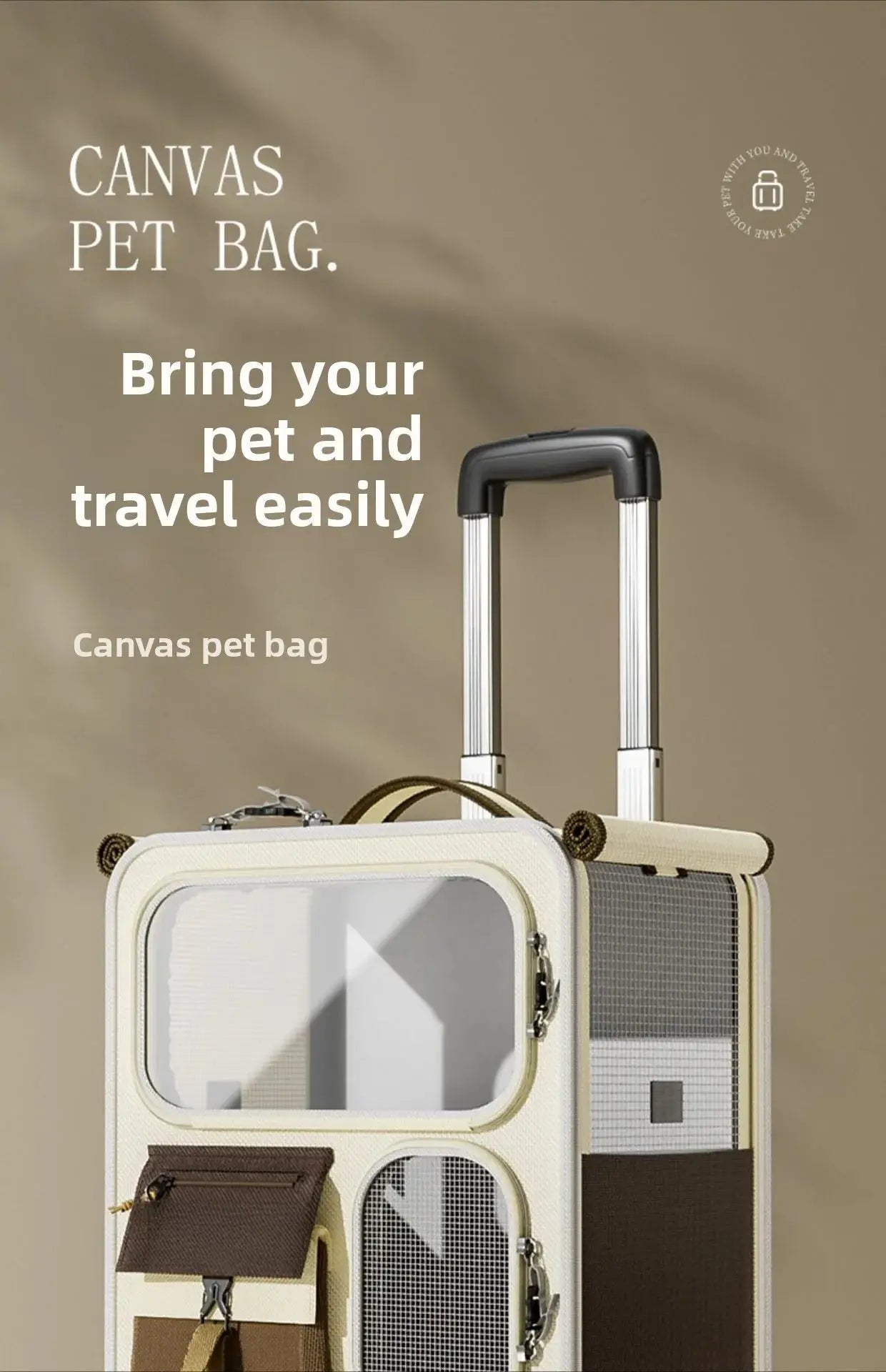 Cat bag Going out Portable cat backpack pet trolley bag Backpack Multi-cat jewelry Dog large capacity suitcase WLP Company