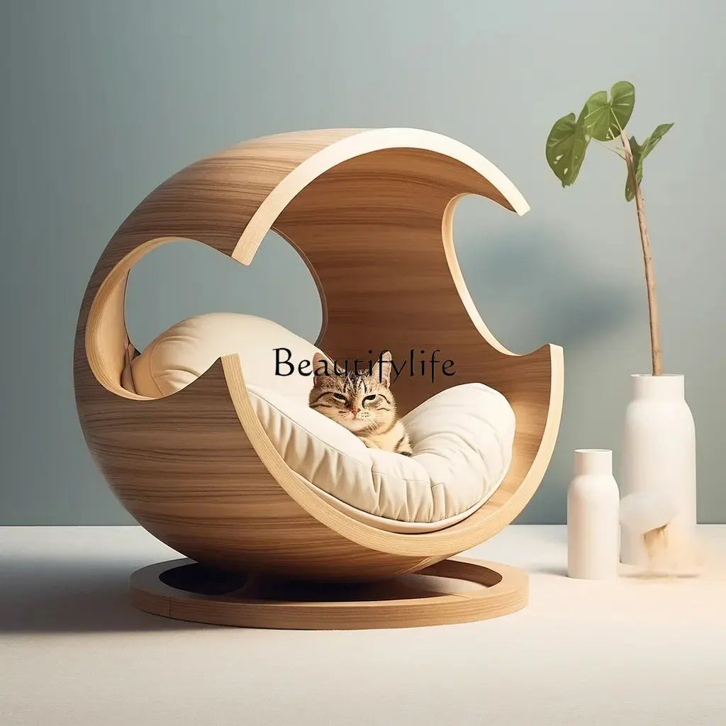 modern cat house Semi-Enclosed Cat House - Unique Design for Comfort and Style WLP Company