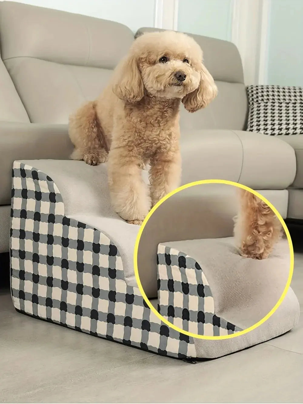 pet stairs Pet 2/3 Steps High Density Foam Dog Secure Stairs Ramps Non-Slip Pet Steps for Older Dogs Pet with Joint Pain Sofa Bed Ladder WLP Company