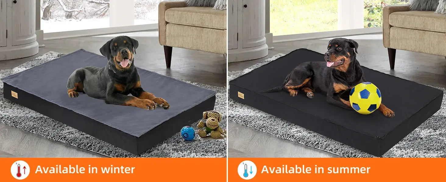 Dog Beds for Large Dogs, Orthopedic Dog Bed for Medium Large Dogs Waterproof Lining, and Non-Slip Bottom, Machine Washable WLP Company