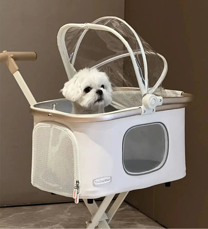 Adjustable Small Dog Stroller Portable Detachable Dogs Folding Stroller Shock-proof Dog Carriers Pet Supplies Products WLP Company