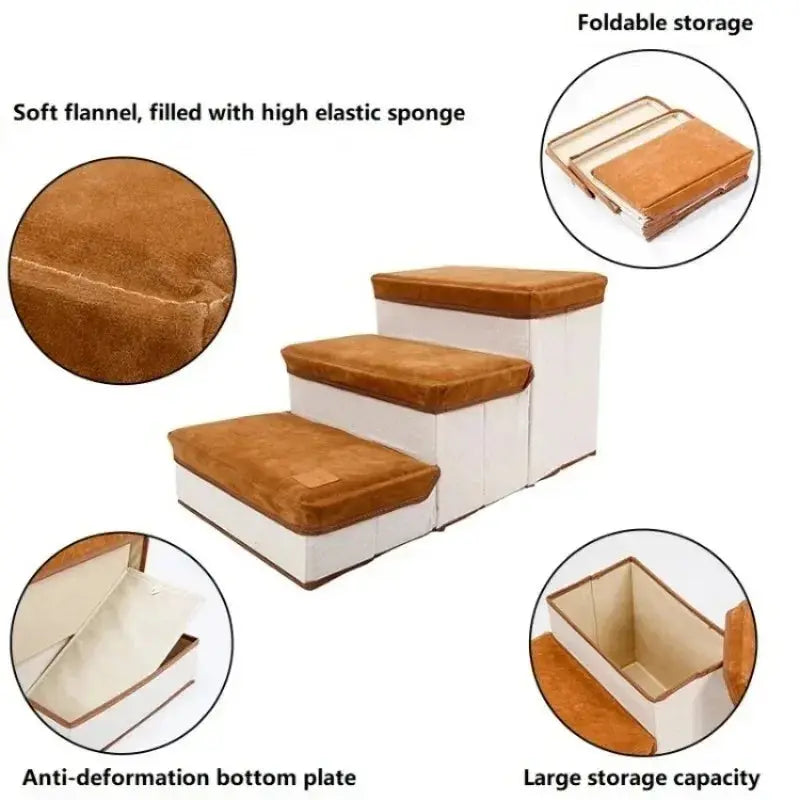 Pet Climbing Ladder: Foldable and Non-Slip Storage Solution for Indoor Use WLP Company