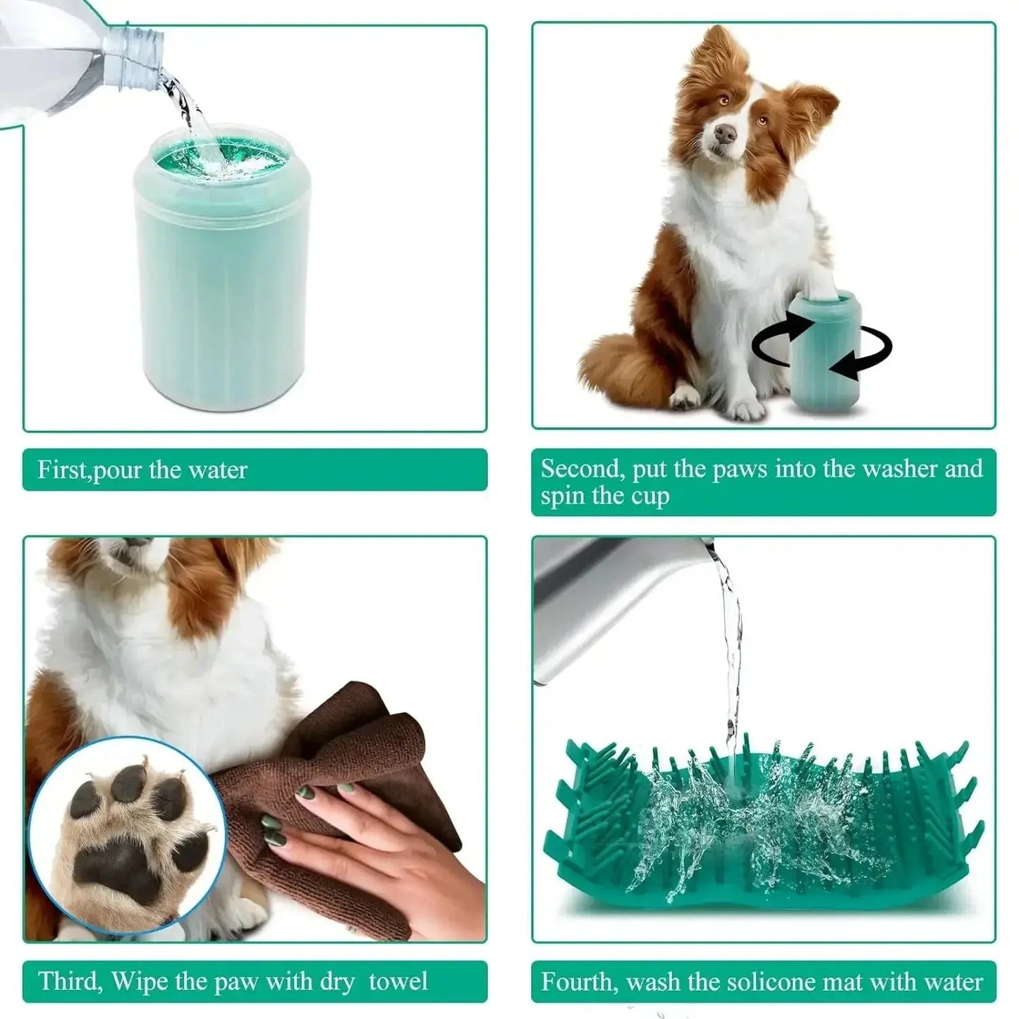 Pet Foot Wash Cup Soft Silicone Material Cat and Dog Foot Cleaner Portable Dog Foot Massage Pet Foot Bath Cleaning Supplies WLP Company