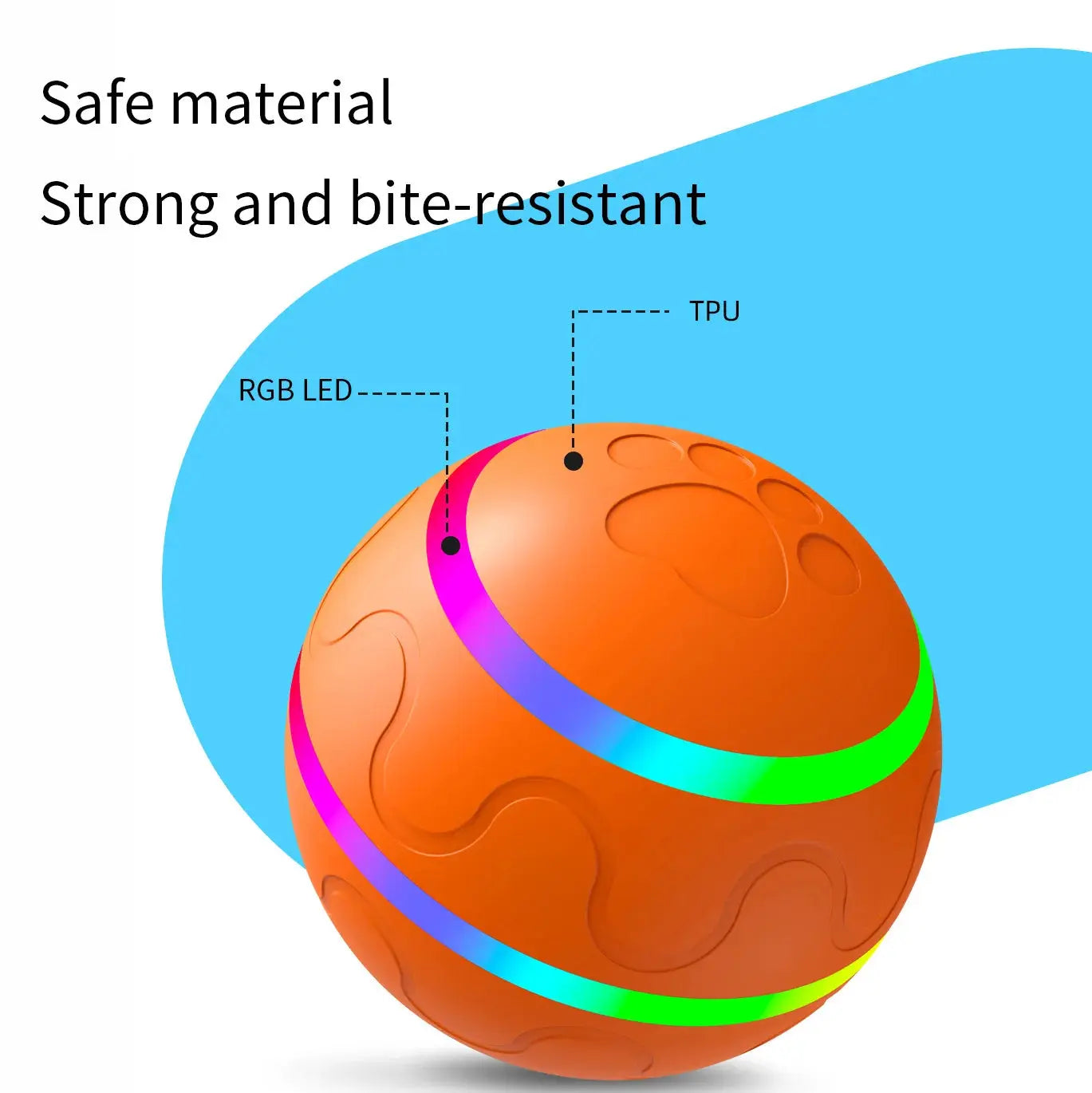 interactive pet toy Smart Interactive Pet Ball Remote Control Flashing Rolling Jumping Rotating Waterproof Dog Chew Toy Ball for Aggressive Chewers WLP Company