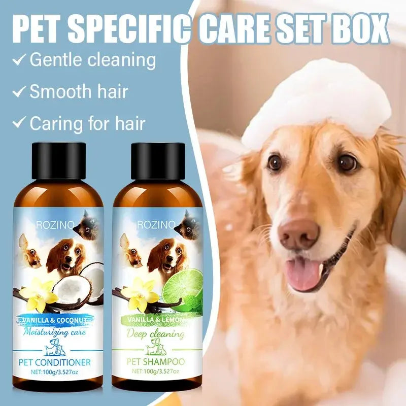 Pet Shower Gel and Conditioner Combo Pack, Perfect Clean Shampoo and Conditioner, Chemical Free, for Pets Cats and Dogs WLP Company