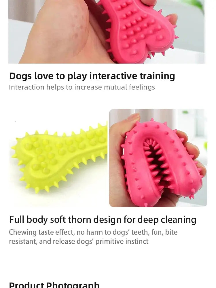 1PC Pet Chew Toy Soft Rubber Bite-resistance Bone Shape Teeth Grinding Chewing Toys for Small Dogs Training Pet Supplies WLP Company