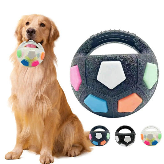 New football tennis ball shaped pet dog toys, durable teething relief to accompany outdoor training squeak toys WLP Company