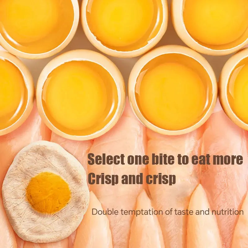 Freeze-dried poached eggs cat and dog universal nutrition hair gills staple food freeze-dried chicken egg yolk goat milk cake ca WLP Company