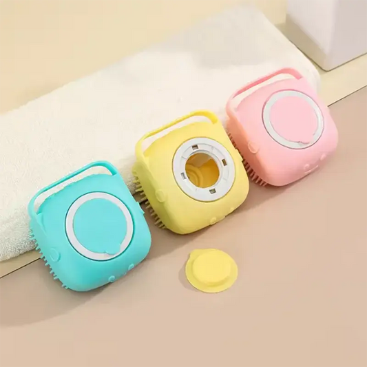 pet dog bath brush Pet dog silicone bath brush Clean care baby Baby bath massage brush Safe non-toxic pet products WLP Company