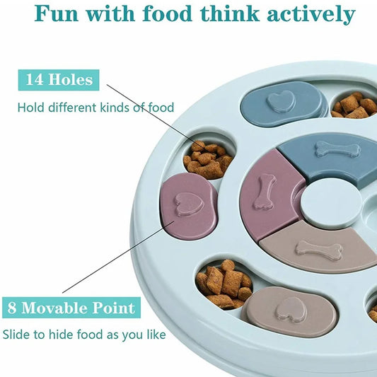 Puzzled Interactive Feeding Bowl for Dogs