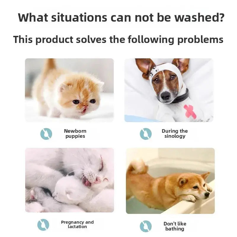 PETCLEAR 360g Pet Dry Shampoo Cleaning Powder Dog Cat Waterless Bath Powder Dog Odor Deodorizer Plant-Based Pet Cleaning Powder WLP Company