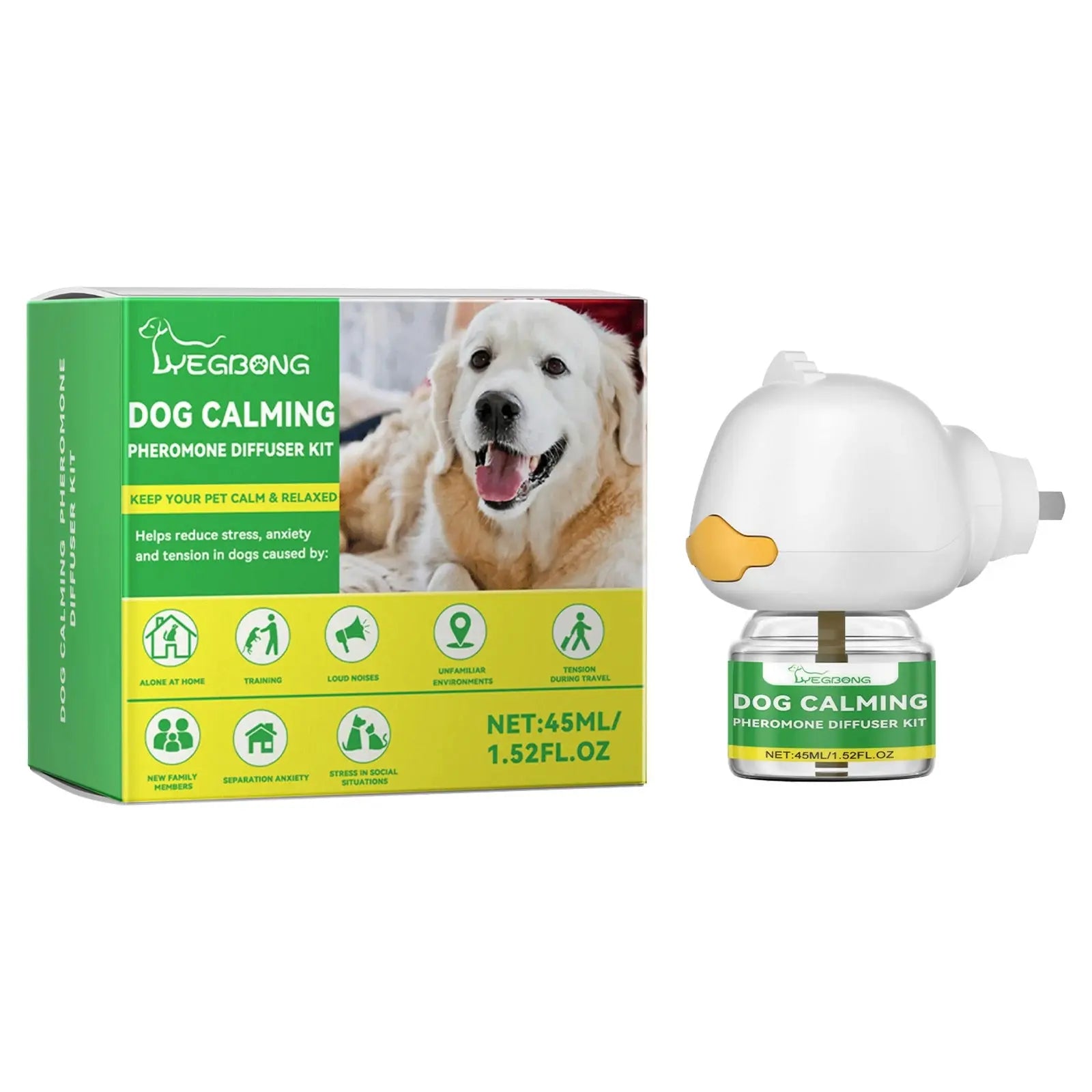 stress relief for pets 45ml Cats Dogs Stress Calming Care Kit, Long-lasting Pet Anxiety Relief Calming Diffuser, Perfect For Travel WLP Company