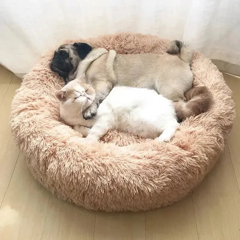 40-90cm Round Pet Bed for Large Dog Bed Super Soft Cat Bed Long Plush Dog House for Medium Dog House Winter Warm Sleeping WLP Company