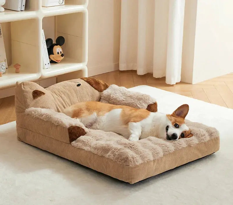 Soft Plush Dog Bed Sofa Winter Warm Pet Sleeping Mat for Small Medium Dogs Cats Removable Puppy Bed Luxury Cozy Cat Sleeping Bed WLP Company