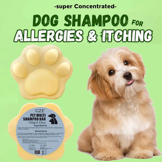 GZE Pet Shampoo & Conditioner 2 in 1 Bar Soap For Dogs & Cats - Helps Itching, Hot Spots, Irritation & Allergies, Sensitive Skin WLP Company