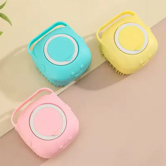 pet dog bath brush Pet dog silicone bath brush Clean care baby Baby bath massage brush Safe non-toxic pet products WLP Company