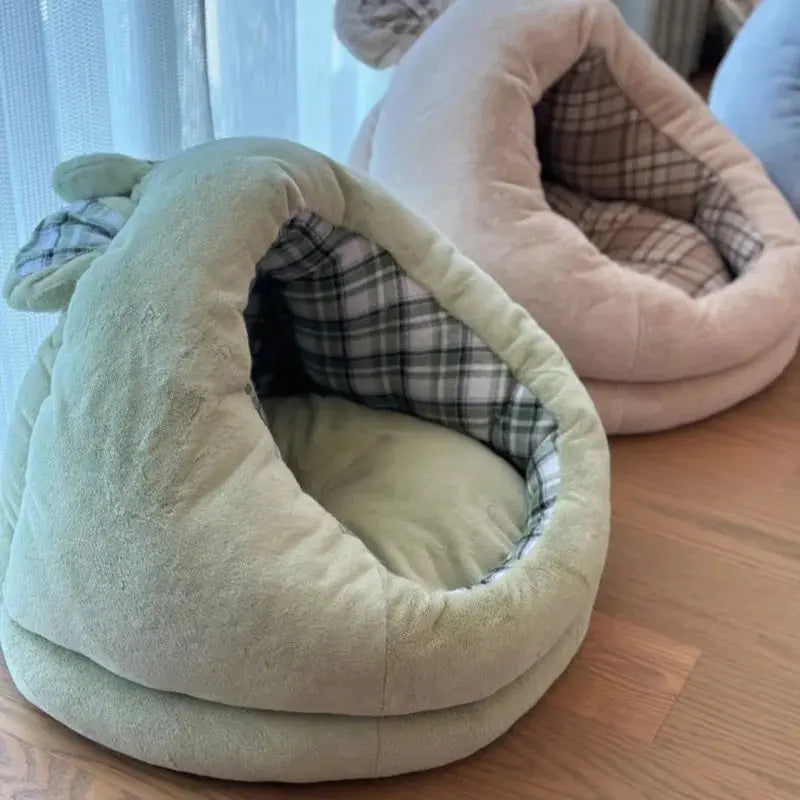 Pet Nest Semi-Enclosed Hairy Cat Nest House Winter Warm Dog Bed Cushion Dog Accessories WLP Company