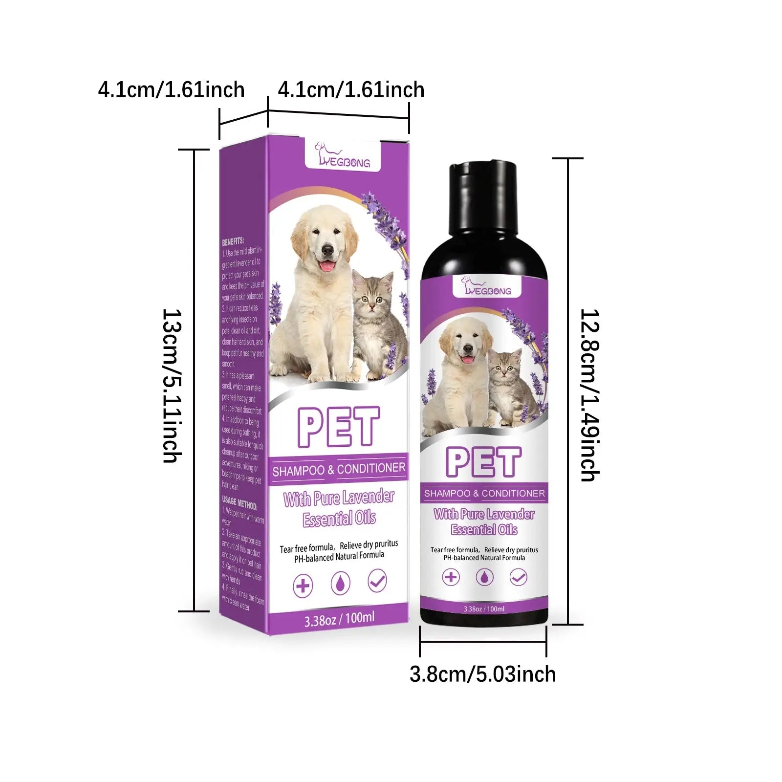 Pet Shampoo Flea Killer Hair Softening Relieve Itching Ph Balanced Cleaning Moisturizing Smooth Dog Shampoo for Sensitive Skin WLP Company