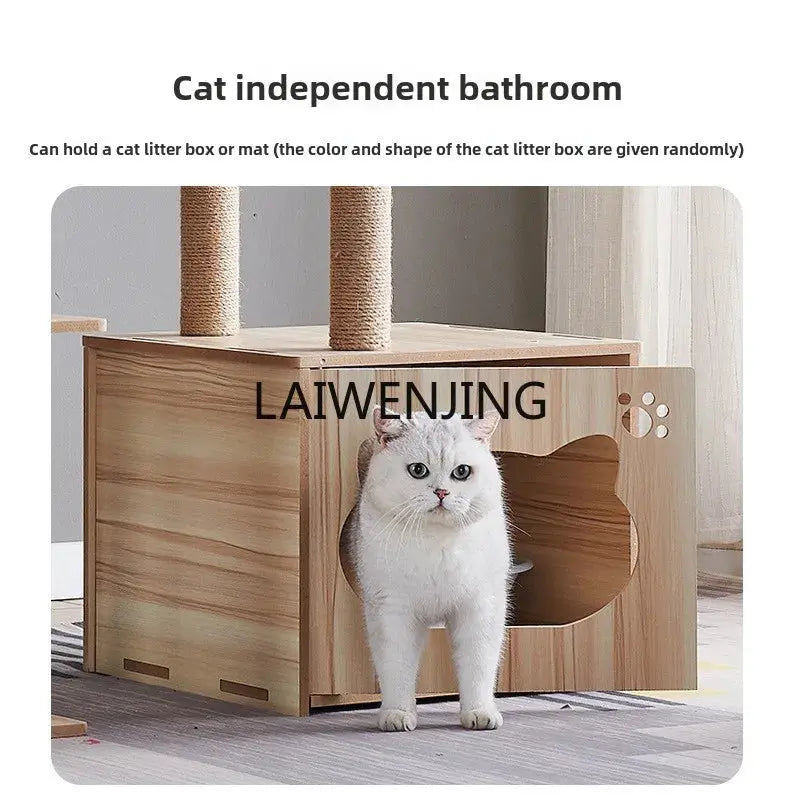 Cat Climbing Frame Nest Tree with Litter Box - Premium Quality WLP Company