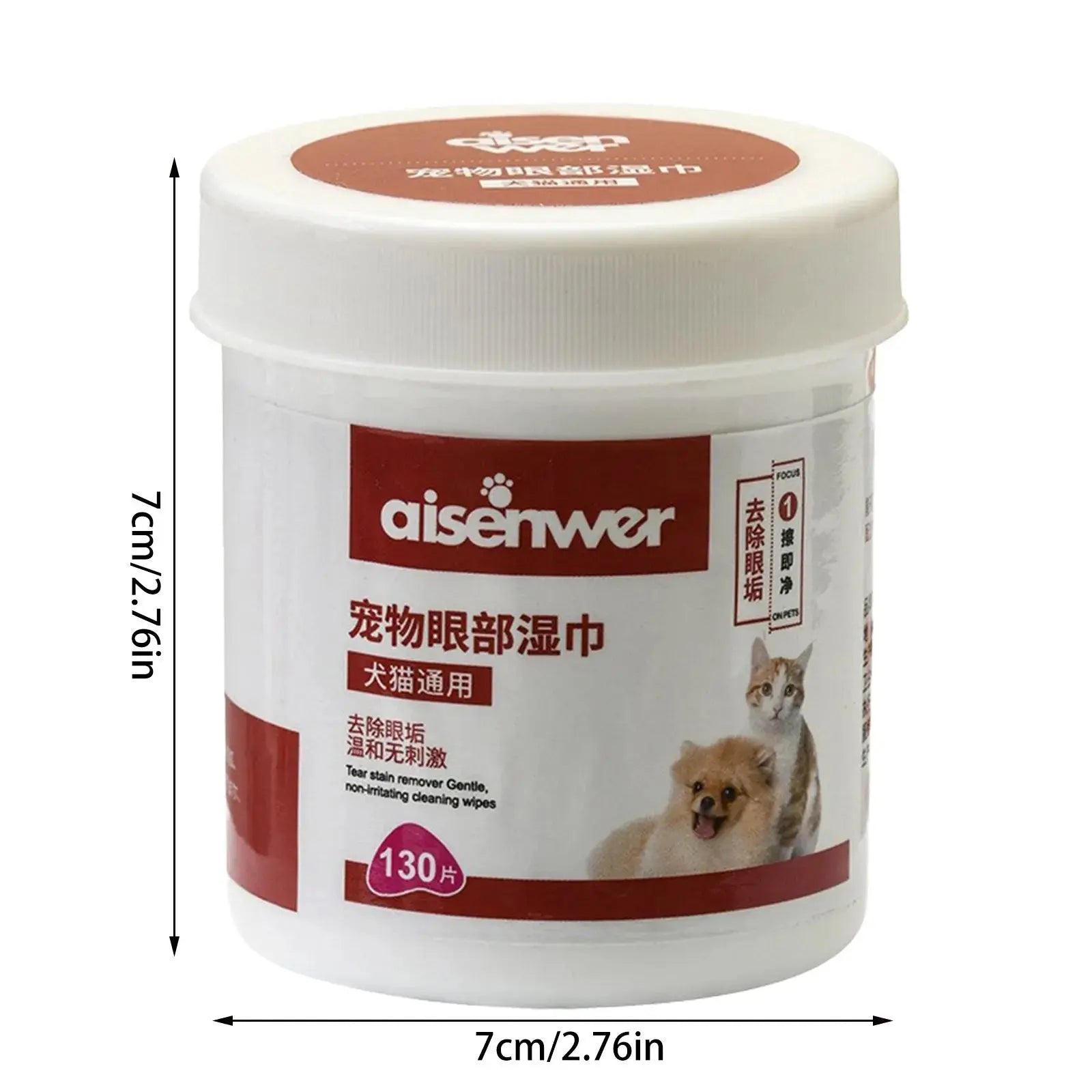 pet wipes 130pcs Eye Wet Wipes Universal Disposable Non-Woven Wet Towels Ear Stain Remover Dog Cat Wipes Grooming Tools Pet Accessories WLP Company