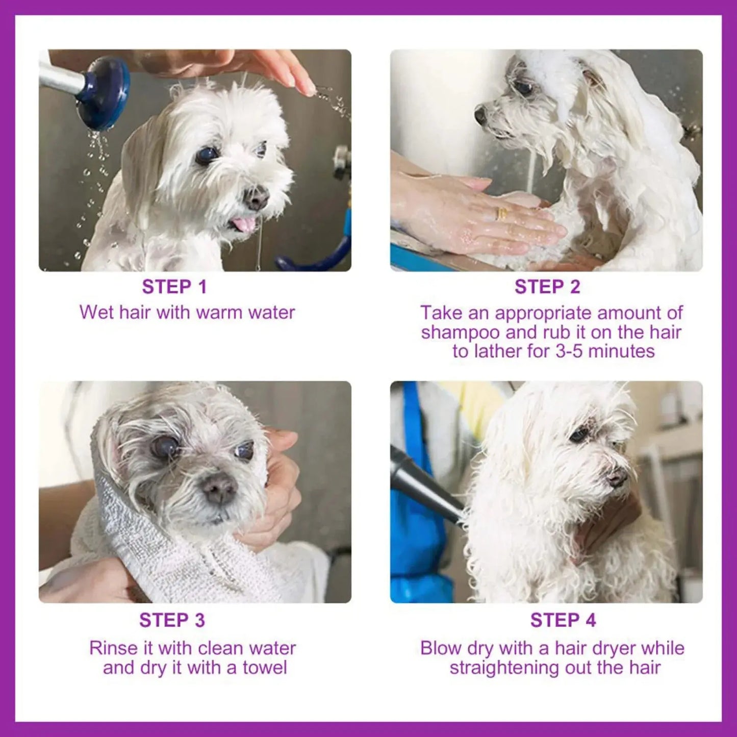 Pet Shampoo Flea Killer Hair Softening Relieve Itching Ph Balanced Cleaning Moisturizing Smooth Dog Shampoo for Sensitive Skin WLP Company