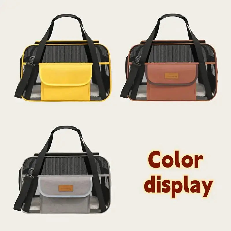 Pets Cat Dog Carrier Soft-Sided Pet Travel Carrier Multi-Sided Breathable Small Dog Cat Outdoor Tent Carrier Outgoing Handbag WLP Company