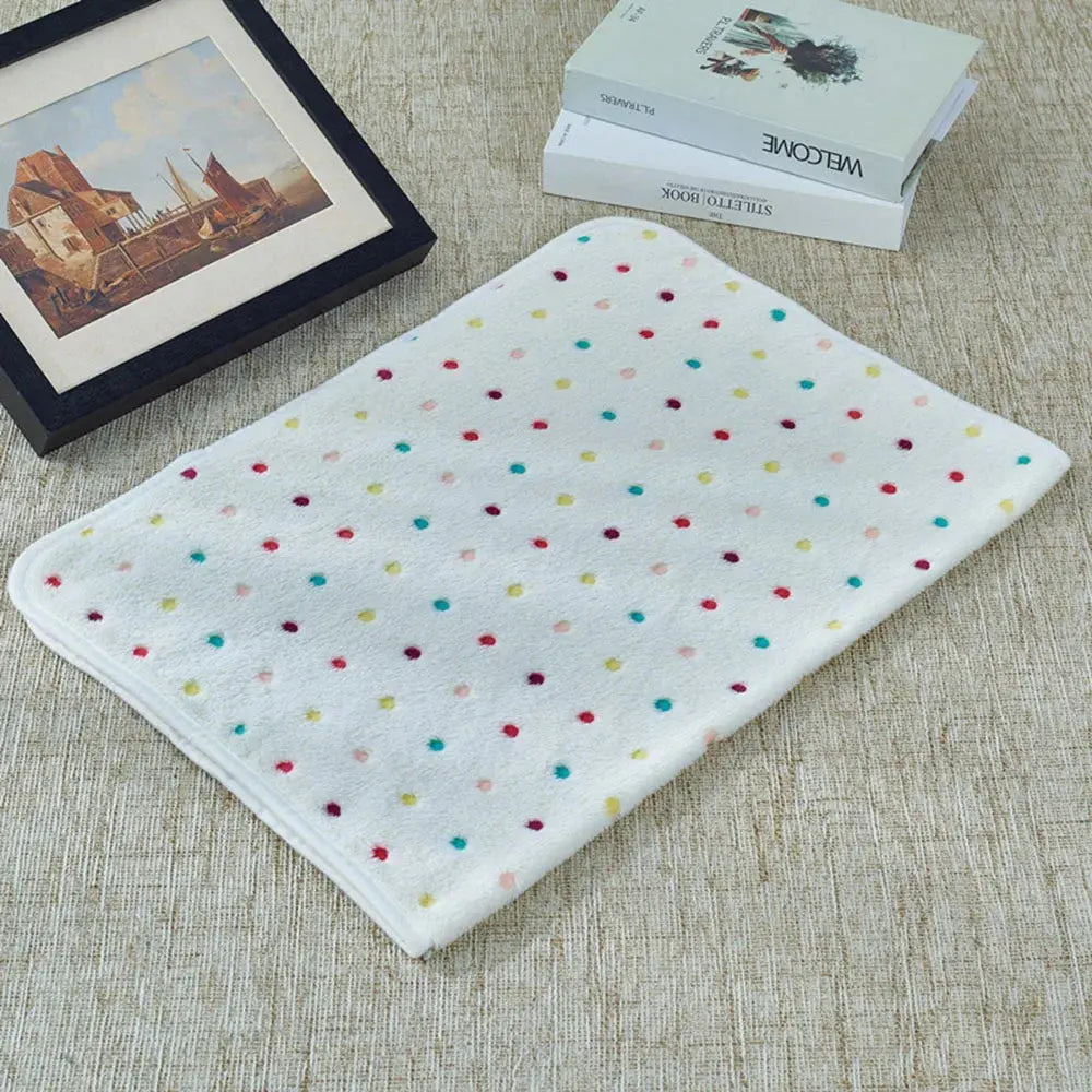 Dog Bed Blanket Bed Mat Soft Fleece Cat Blanket Cute Printed Pet Travel Mat Breathable Cozy Warm Blankets for Small Medium Dogs WLP Company