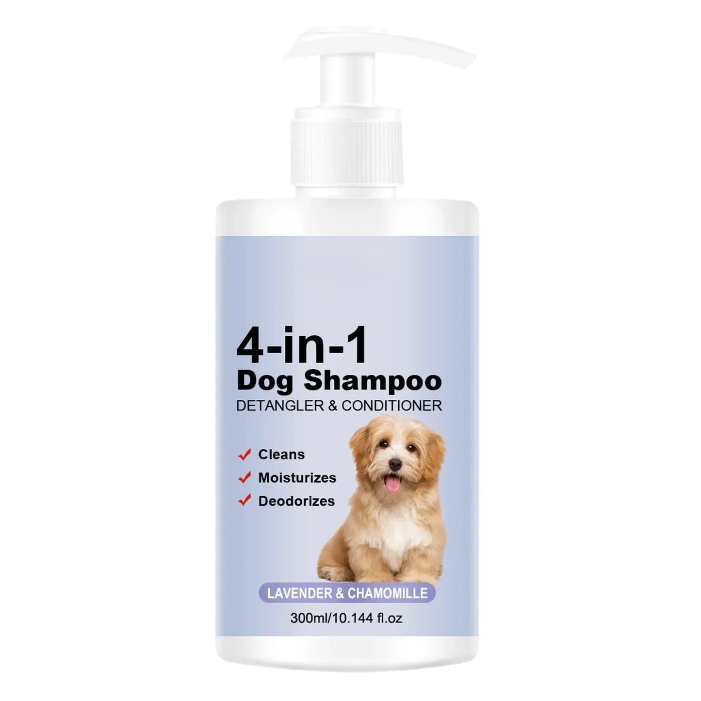 4-In-1 dog shampoo Dog Shampoo - Cleanses, Conditions, Smoothes, Moisturizes With Lavender Chamomile - Pet-Friendly Formula WLP Company