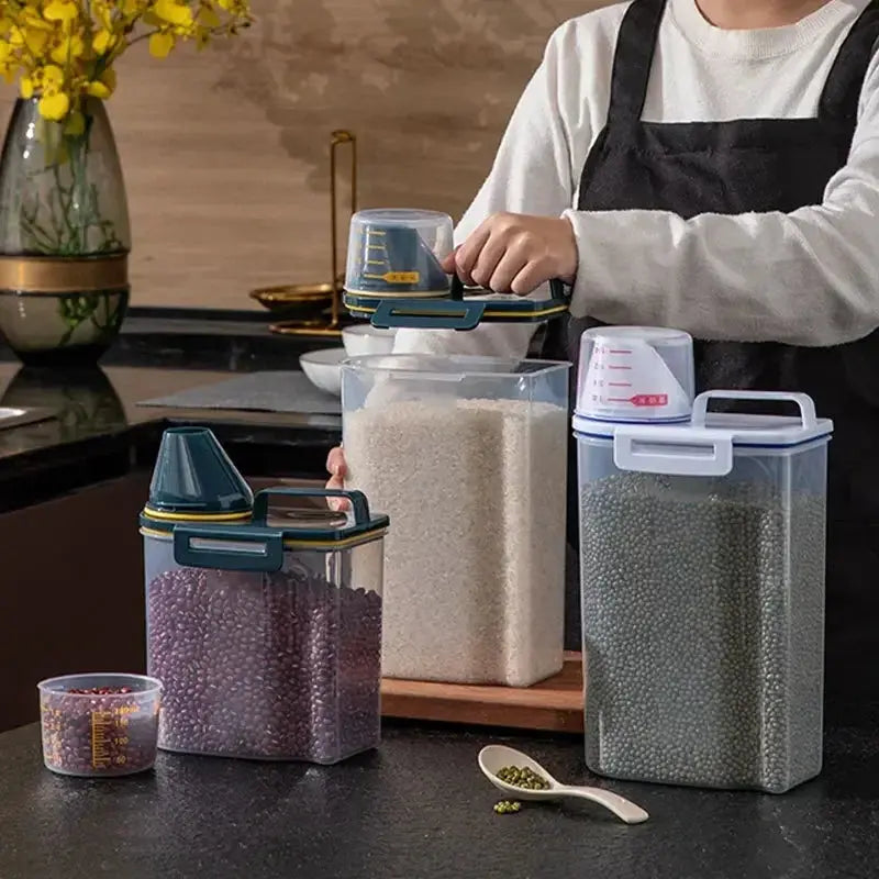 1.5kg/2kg Pet Food Storage Container Cat Food Bin Airtight Moisture Proof Dog Food Bucket Fish Food Container Cat Food Canister WLP Company