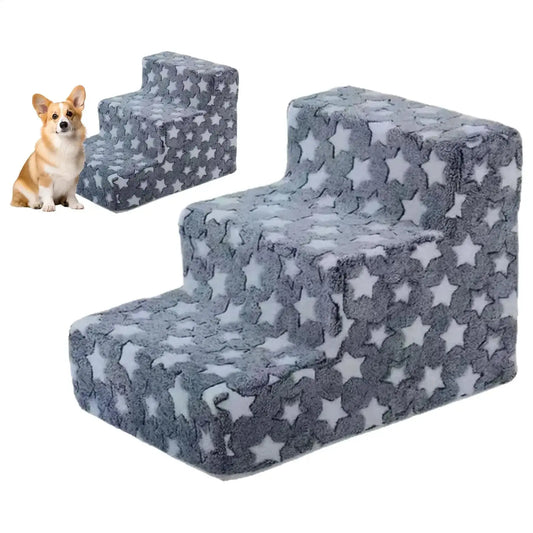 Pet Steps High Density Foam 3 Steps Dog Stairs Ramps for Small Cats dog Climbing Removable Non-Slip Pet Ramp Washable Cat Ladder WLP Company