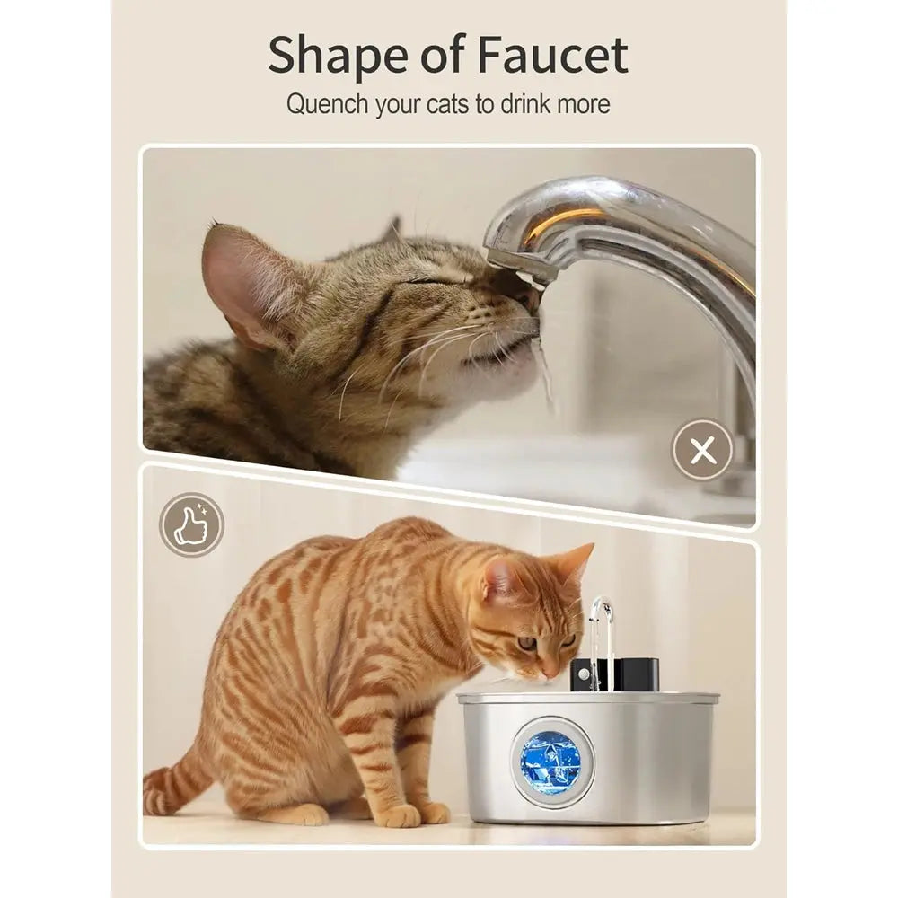 wireless pet water feeder  Stainless Steel Pet Water Feeder with Fountain - Smart Hydration Solution WLP Company
