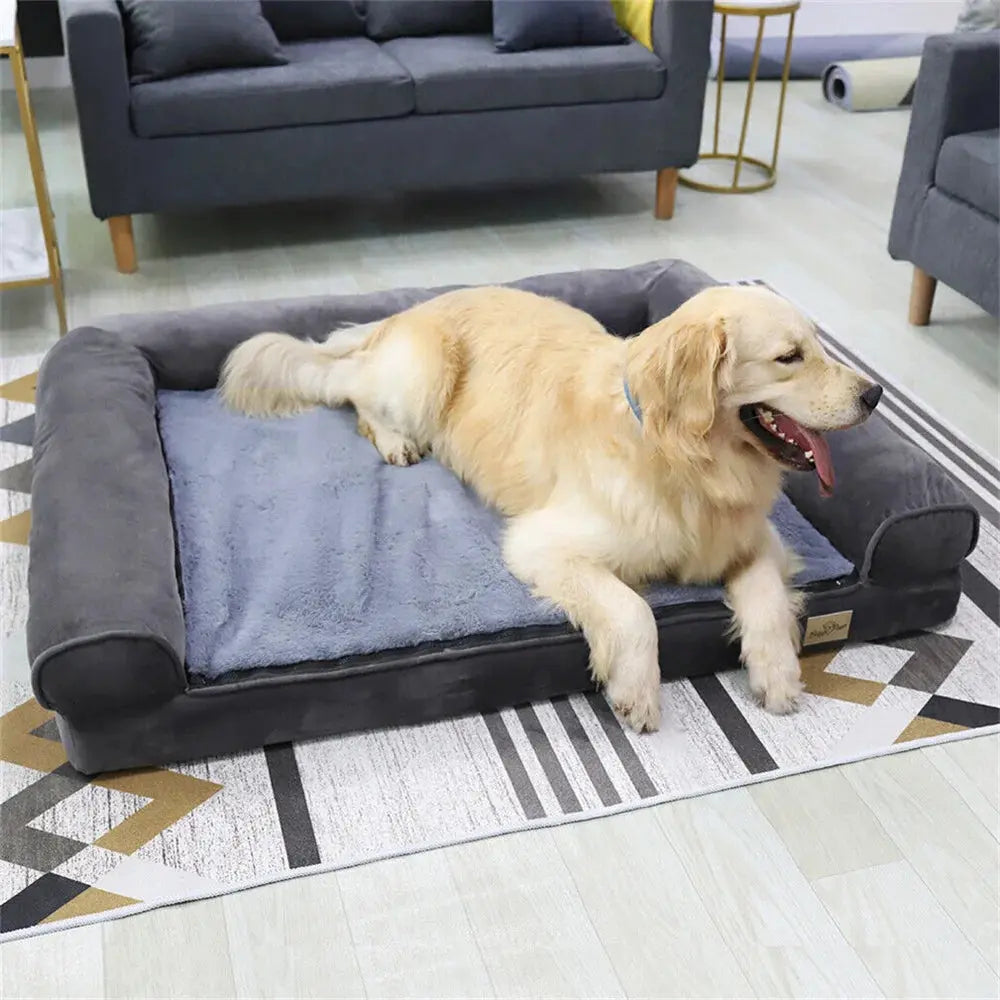 XXXL Large Calming Dog Bed Orthopedic Memory Foam Sofa Couch Waterproof Removable Cover Plush Mat for Small Medium Large Dogs WLP Company