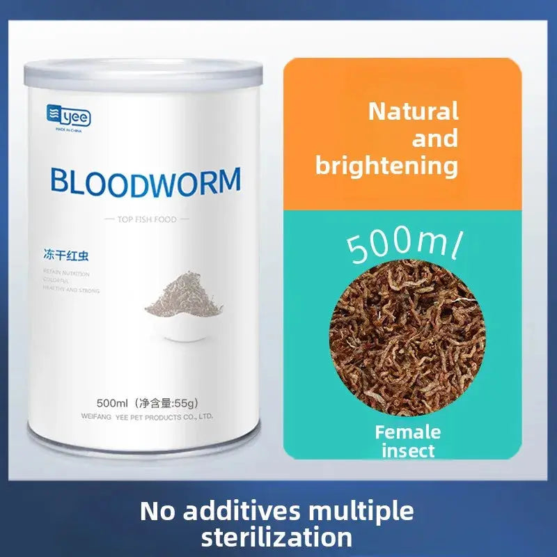 Yee Freeze-Dried Aquatic Treats - Nutrient-Rich Brine Shrimp & Bloodworm Combination for Nano Fish | 100% Natural Protein Source WLP Company