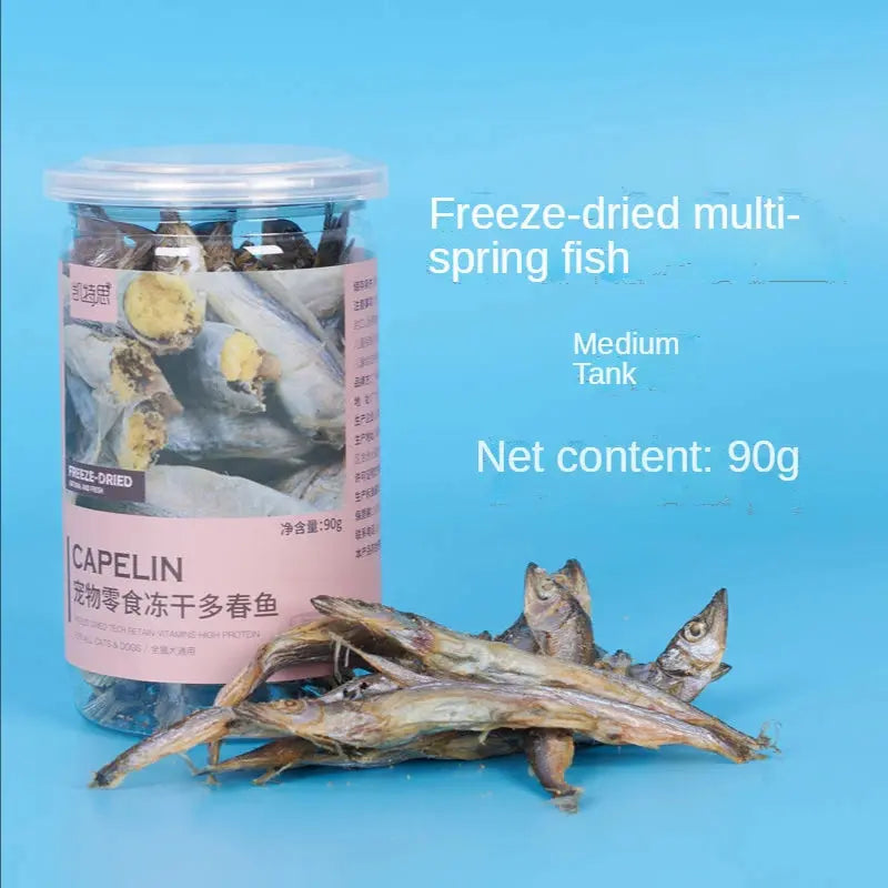 freeze-dried fish Freeze-dried spring fish, cat snacks, dried small fish, pet dogs, freeze-dried beautiful hair and teeth cleaning WLP Company