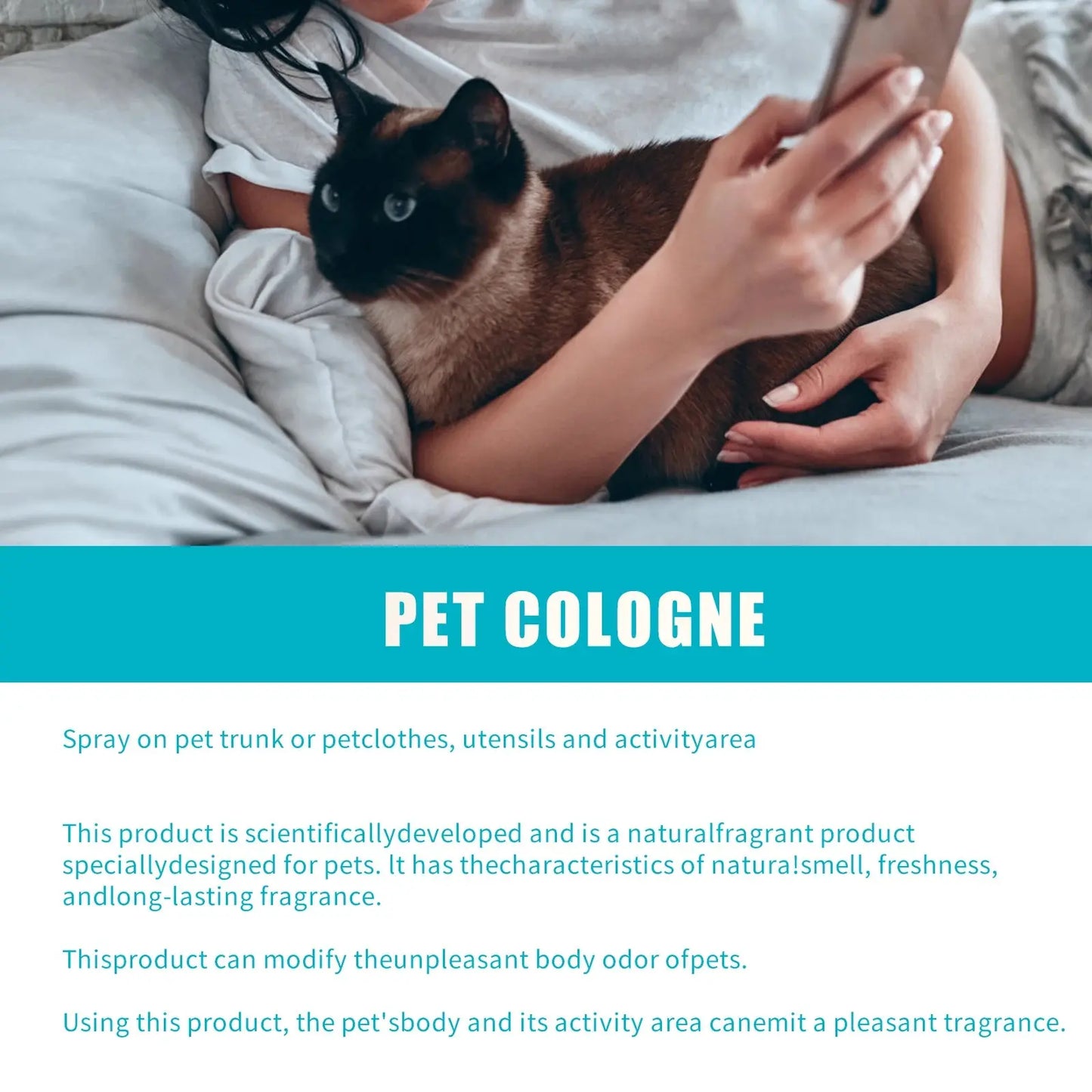 pet deodorizing spray 100 Ml Pet Deodorizing Perfume Spray, Cats & Dogs Eliminating Odors Natural Long-Lasting Fragrance (Lemon, Orange And Lavender) WLP Company