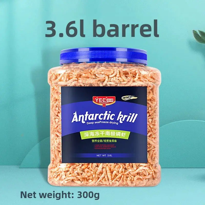 Yee Freeze-Dried Antarctic Krill-Premium Fish Food for Arowana, Flowerhorn & Parrot Fish - High Protein Turtle & Aquatic Pet Treat WLP Company