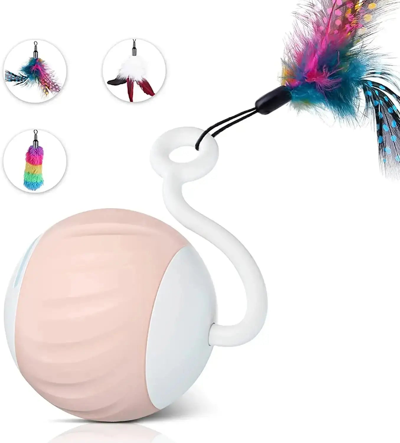 Cat Toys, Turbo Tail Popper Cat Toy 2-Speed Interactive Turbo Tail Mouse Cat Ball Toy Touch Control and Sound Control Smart Star WLP Company