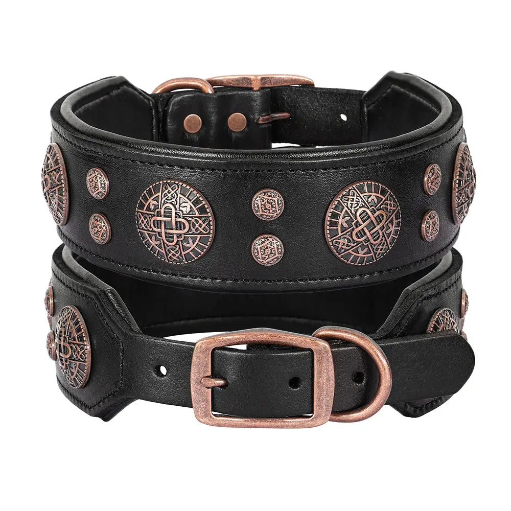 Genuine Leather Dog Collar for French Bulldog Labrador WLP Company
