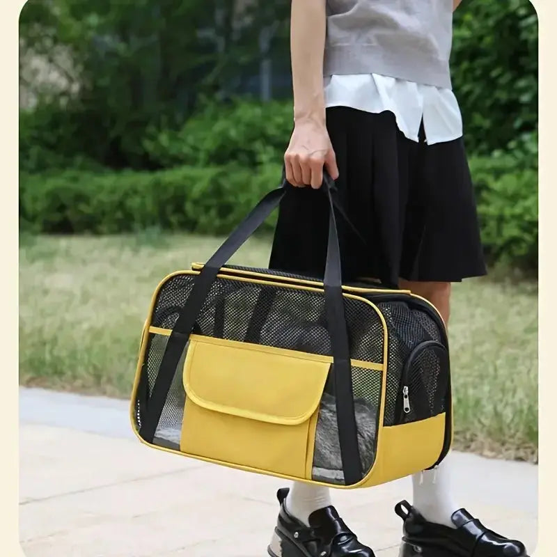 Pets Cat Dog Carrier Soft-Sided Pet Travel Carrier Multi-Sided Breathable Small Dog Cat Outdoor Tent Carrier Outgoing Handbag WLP Company