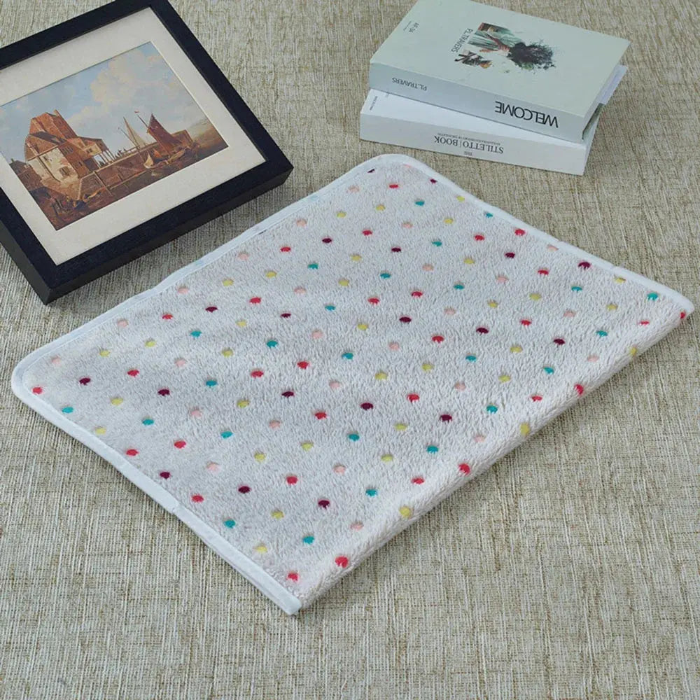 Dog Bed Blanket Bed Mat Soft Fleece Cat Blanket Cute Printed Pet Travel Mat Breathable Cozy Warm Blankets for Small Medium Dogs WLP Company
