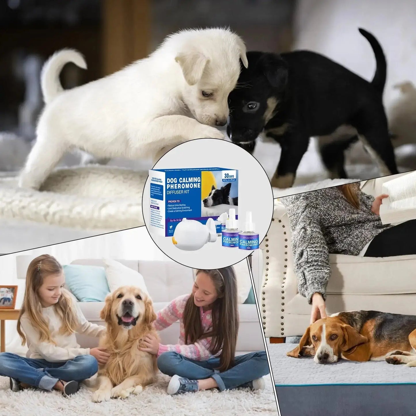 Dog Pheromones Calming Diffuser Appeasing Pheromone Diffuser To Calm Dogs Stop Stress Pet Health Supplies Reduce Aggression WLP Company