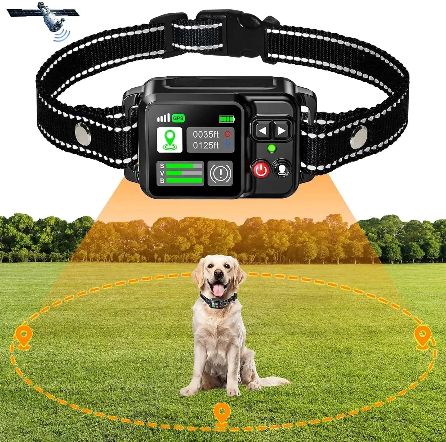 GPS Dog Fencing Wireless Dog Fencing System - Electric dog fencing with GPS Electric Satellite Technology, Pet Fencing System Range 15 ~ 200 WLP Company