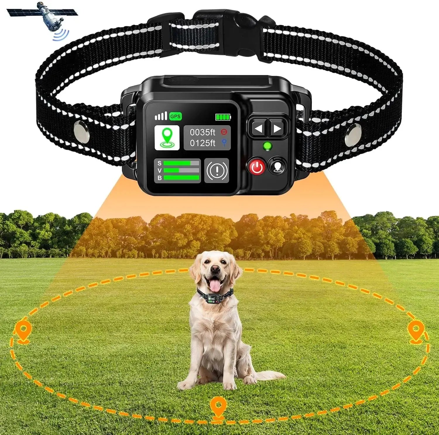GPS Dog Fencing Wireless Dog Fencing System - Electric dog fencing with GPS Electric Satellite Technology, Pet Fencing System Range 15 ~ 200 WLP Company