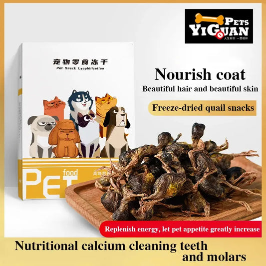 pet snacks Pet freeze-dried meat quail cat snacks kittens hair gill quail freeze-dried dog snacks WLP Company