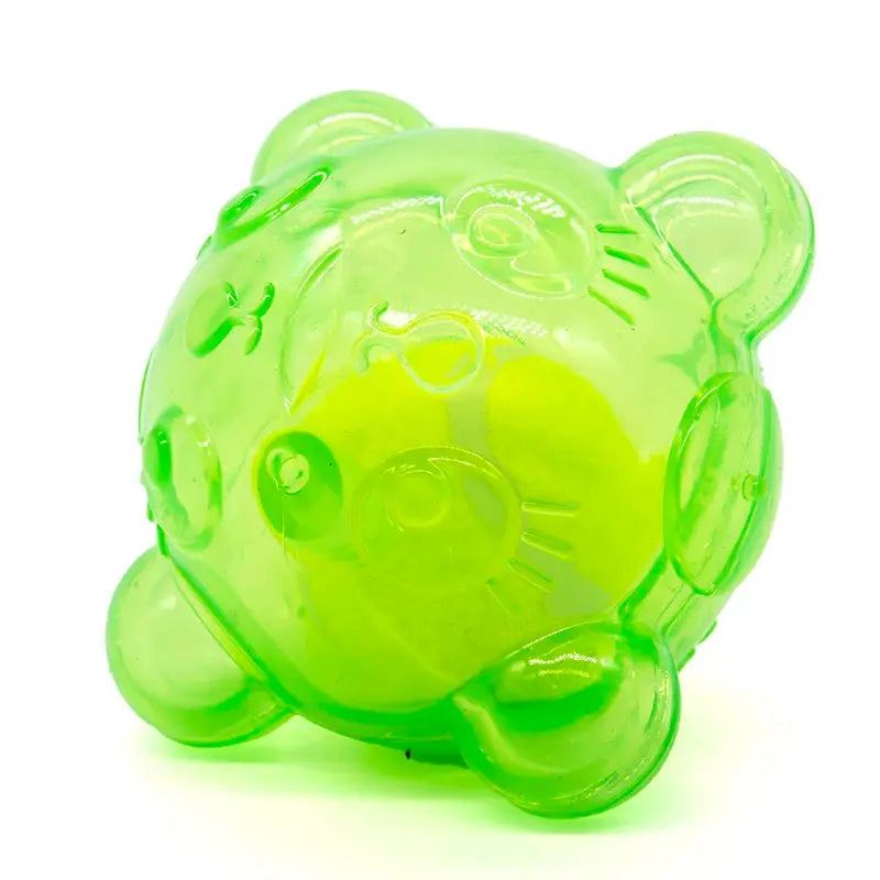 Pet Dog Chew Toy Cute Bear Head Resistant Bite Puppy Toys with Tennies Teeth Cleaning Sound Dog Toy Large Small Dog Squeaky Toy WLP Company